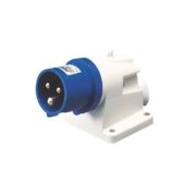 Spina Fissa Da Parete A 90° Ip44 2P+T 32A 200-250V 50/60Hz Blu 6H Cablaggio A Vite - GEWISS GW60415