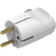 Spina Volante 2P+T 10/16A Standard tedesco/italiano e standard Francia, bianco - BTICINO S2020DE