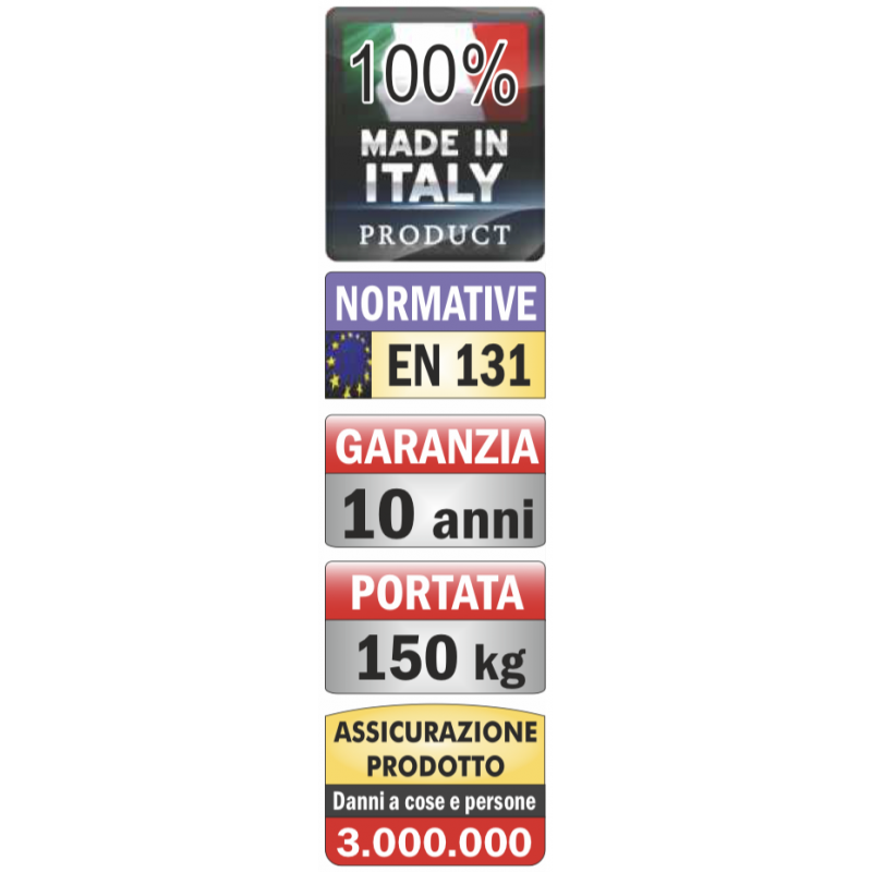 Frigerio Scala Professionale A Doppia Salita In Alluminio 2x8G - VARIO SCA 6015/08