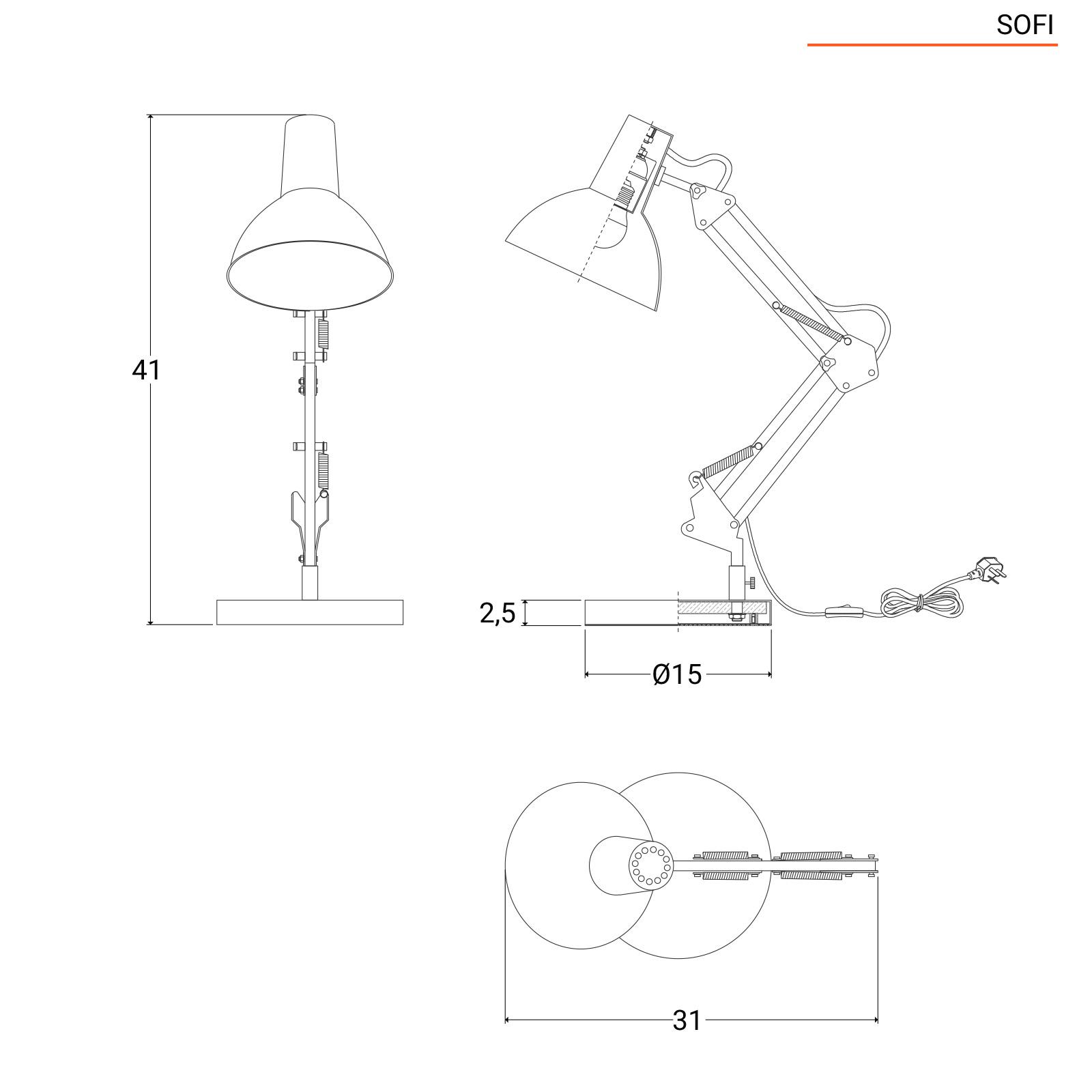 Lampada da Tavolo a LED, Sofy 230lm 5w 3000K, Grigio - VARIO -100LT1AR