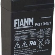 Batteria al piombo sigillata Fiamm, 6V, 4.5Ah, 70 x 47 x 106mm, -20 +50°C - VARIO FG10451