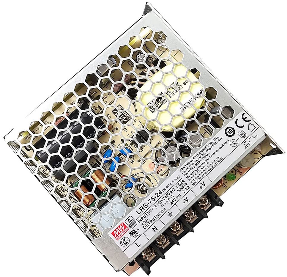 Meanwell Alimentatore Switching LRS-75-24, 76.8W, ingresso 120 373 V dc, 85 264 V ac, uscita 24V cc - VARIO ET6428