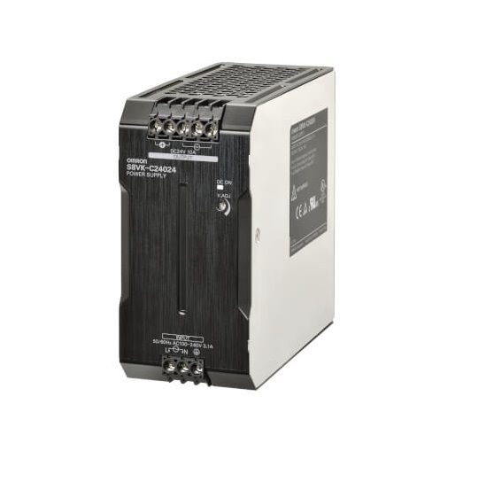 Alimentatore Potenza 240W, Ingr.100-240Vc.A., Uscita 10A, Classe A, Mod.Protetto, Montaggio Guida Din - OMRON S8VKC24024