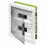 Centralino Protetto Green Wall Per Pareti Mobili E Cartongesso Porta Trasparente Fumè Telaio Estraibile 36 (18X2) Moduli Ip40 - GEWISS GW40609PM