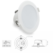 Faro Incasso Tricolor, Led Dimmerabile, 10W - LAMPO SYDNEY10WMC