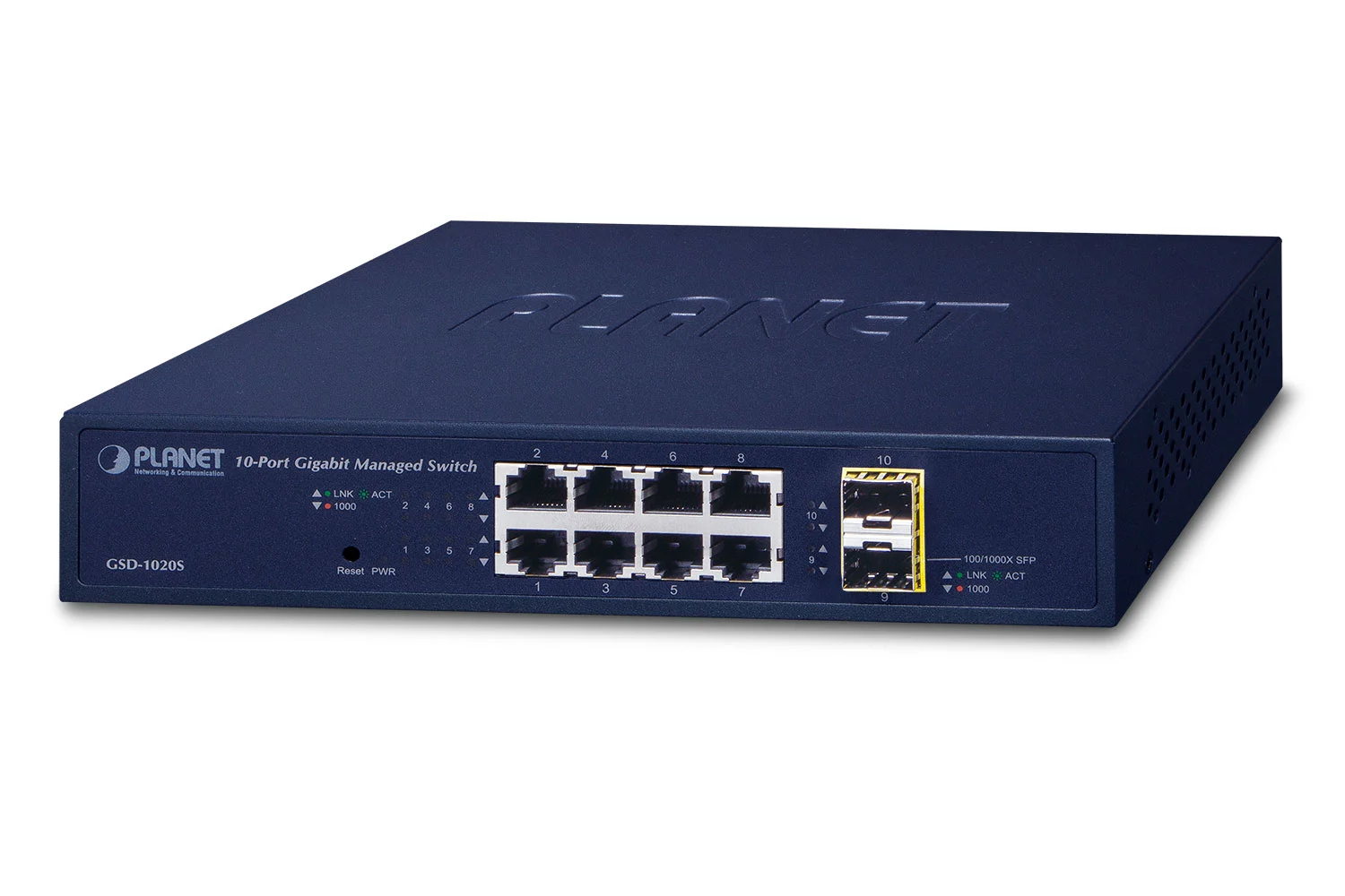 Planet GSD-1020S switch di rete Gestito L2/L4 Gigabit Ethernet (10/100/1000) 1U Blu - 4POWER GSD-1020S