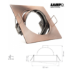 Faretto Quadrato 8x8 Orientabile Bronzo - LAMPO DIKORSQUAREBR220