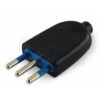 Spina Di Connessione 3 Poli Italia 10A Nera - ALPHA ELETTRONICA 23-53/10N