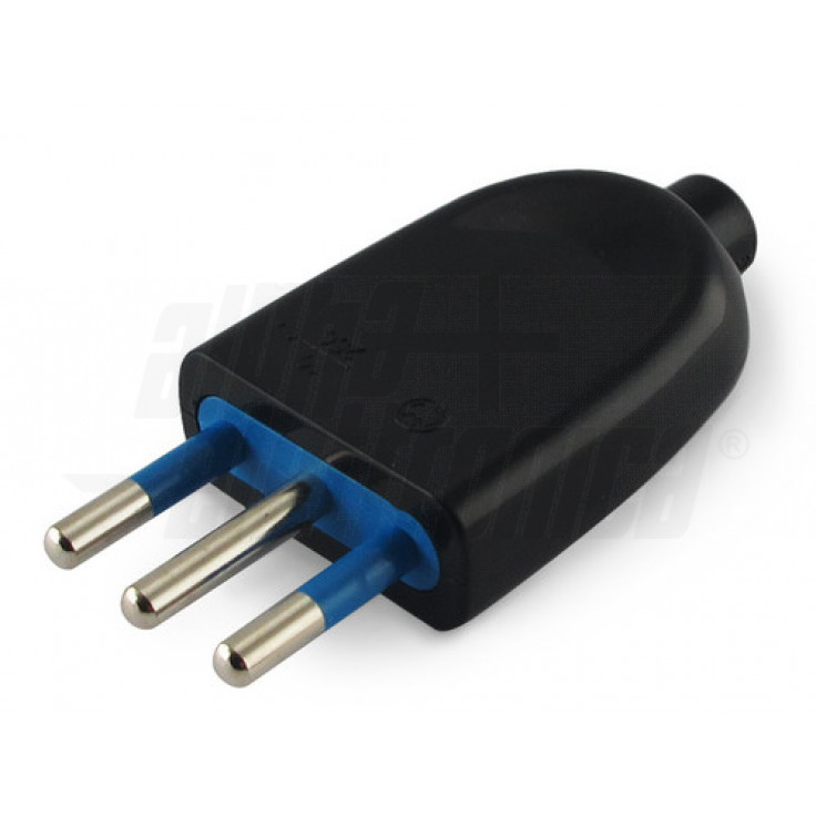 Spina Di Connessione 3 Poli Italia 10A Nera - ALPHA ELETTRONICA 23-53/10N