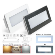 Faretti Segnapasso Led Da Incasso 5W Tricolor 3000-4000-6400K IP65 - LAMPO SPLED506MC