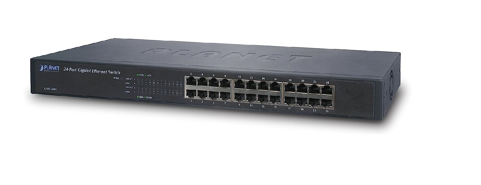 4Power GSW-2401 Nero 1U Switch 24 Porte 10-100-1000 - 4POWER GSW-2401
