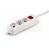 Multipresa Con 3 Uscite Universali Italia P40 - Interruttore 1,5M Cavo Spina 90°16A Bianca - ALPHA ELETTRONICA 23-043S/03