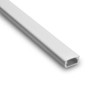 Profilo in alluminio da superficie per striscia LED con diffusore trasparente, opale, acidato o satinato di 2m - NOBILE BARRA/STRIP/3E/A