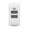 Caricatore Usb LivingLight Con 2 Prese A+A 1 Moduli - BTICINO N4191AA