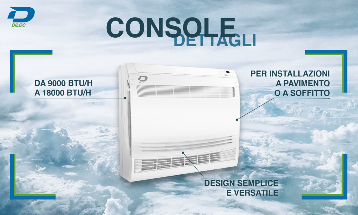 Condizionatore Split Unità Esterna 4,1 Kw con Unità Interna pavimento da 3,6 KW, 12000 BTU - NAICON D.FREEDOM240+CONS.12