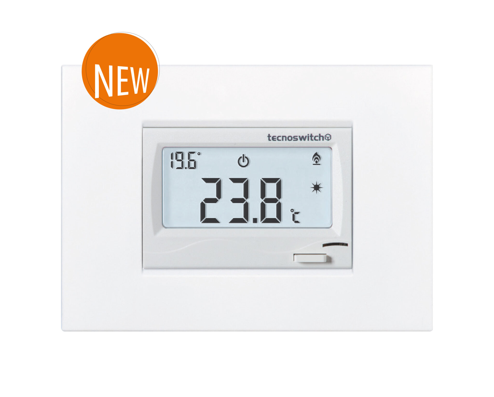 Termostato Touch Da Incasso modello "Tintoretto" Bianco-Antra - TECNOSWITCH TE315BG