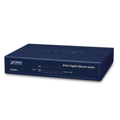 Switch Gigabit Ethernet 10/100/1000BASE-T a 8 porte - 4POWER GSD-803