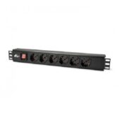 Canalina Alimentazione 6 Prese Interruttore Luminoso - 4POWER MP900406ILAS