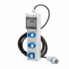Presa Standard Tedesco 16A Ip44Q-Din 5 Dbo Mobile E Portatile Cablato Con Cavo E Spina - 3 2P+T 16A Iec309 + 1 - GEWISS GW68241N