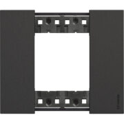 Placca Living Now 2 Moduli Nero MaterialePlastica - BTICINO KA4802KG