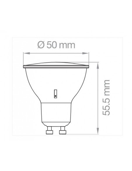 Lampada LED GU10 8W 3/4/6000K Tricolor - LAMPO DIKLED8W230VMC