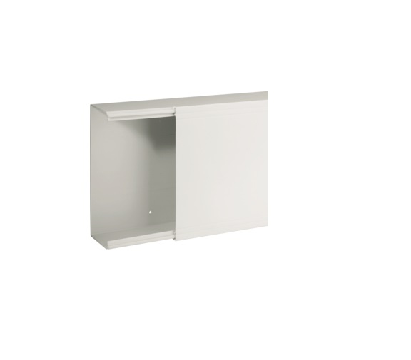 TA-EN 200x80 W Canale porta cavi a base piana, Bianco (2 METRI) - BOCCHIOTTI B01846