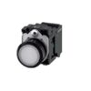 Pulsante luminoso, 22 mm, rotondo, in plastica, bianco, pulsante, piatto, a contatto momentaneo, con supporto, 1NO, modulo LED con LED integrato 24 V AC/DC - SIEMENS 3SU11020AB603BA0