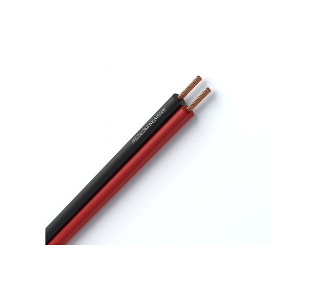 Piattina Rosso/Nera, Flessibile, Classe 5, Antincendio, 2 x 1 mm (100 METRI) - BALDASSARI 100MT-PRN2100M100