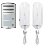 Kit Audio Bifamiliare 2 Citofoni SPRINT L2 e pulsantiera LINEA 2000 - BTICINO 366821