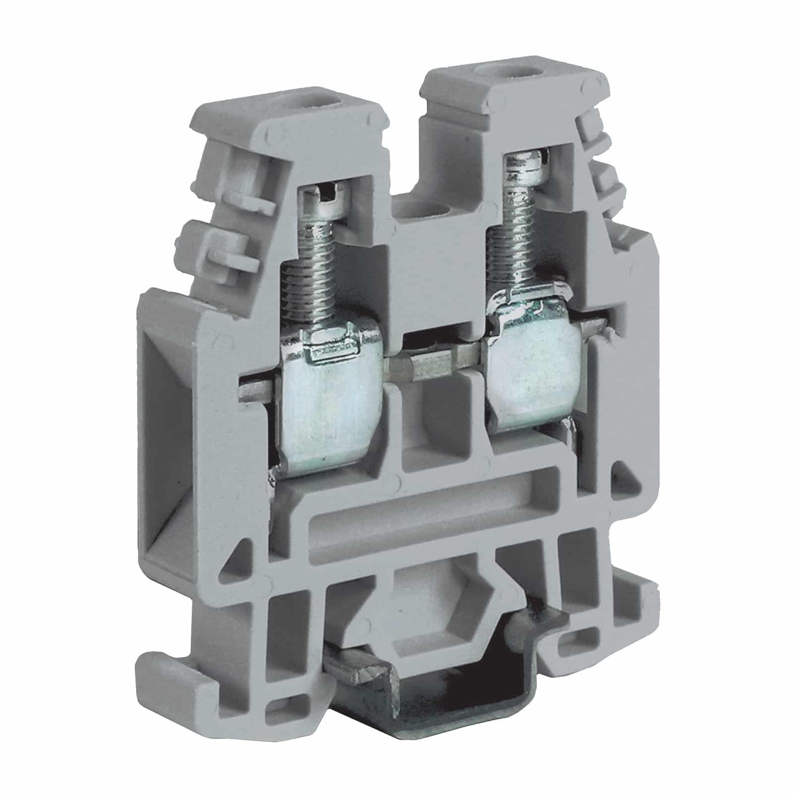 Mini Morsetto A Vite Passante Ad Un Piano, 4Mm², Grigio - CABUR RP300GR
