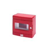 Centralino Stagno per emergenza con guida din, 8 moduli EN50022, Rosso RAL 3000 - GEWISS GW42202