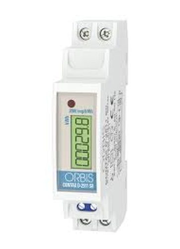 Contax D 2511 So Contatore Monofase Energia Attiva, 1 Modulo, 25A, Inserzione Diretta, Display Digitale, Lampeggio Led 0.5Wh/Imp - ORBIS OB701100