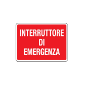 Cartello Alluminio Interruttore Di Emergenza, Rosso - SICAME-OCMEI 6CR1337