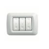 Pulsantiera Comandi A Radiofrequenza Placca Top System 3 Canali Bianco Nuvola - GEWISS GW20993