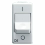 Interruttore Automatico Magnetotermico 230V Ac 1P 6A 3Ka Curva C 1 Modulo System White - GEWISS GW20431