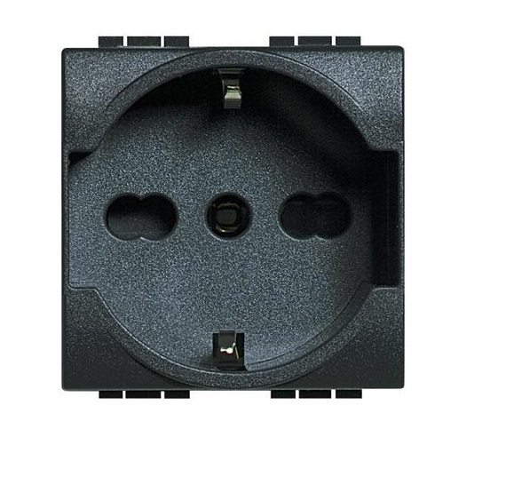 Living International Presa 2P+T 16A 250 Va.c, Bipasso e Shuko - BTICINO L4140/16-