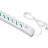 Multipresa 1,5m 3G1 S17 6P40, con interruttore, colore bianco - FANTON 410200