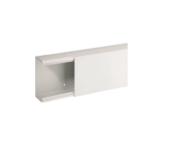 TA-EN 100x60 W Canalina porta cavi a base piana, Bianco (2 ML) - BOCCHIOTTI B01832