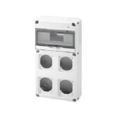 Quadro Q-Din 10 Moduli 2 Flange IEC 16A + 2 IEC 16/32 A IP65 - GEWISS GW68003N