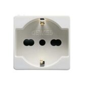 Presa Standard Bipasso Shuko 250V 2P+T 16A 2 Moduli System White - GEWISS GW20246