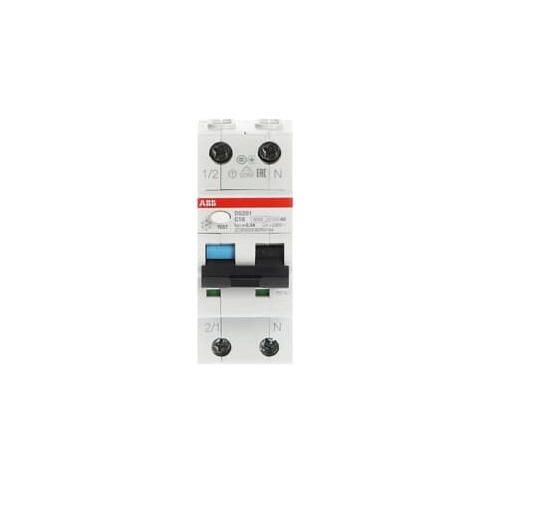 Ds201 Interruttore Magnetotermico Differenziale 6Ka 1P+N Tipo Ac C16 300Ma - ABB DS201C16AC300