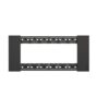 Placca Living Now 6 Moduli, Nero, in plastica - BTICINO KA4806KG