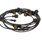 Luminaria Prolungabile 10M H05Rn-F Con 10 Portalampade E27, Colore Nero - FANTON 62989