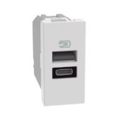 Caricatore MatixGo Usb Con Una Porta Tipo A E Una Tipo C 15W - BTICINO JW4191AC