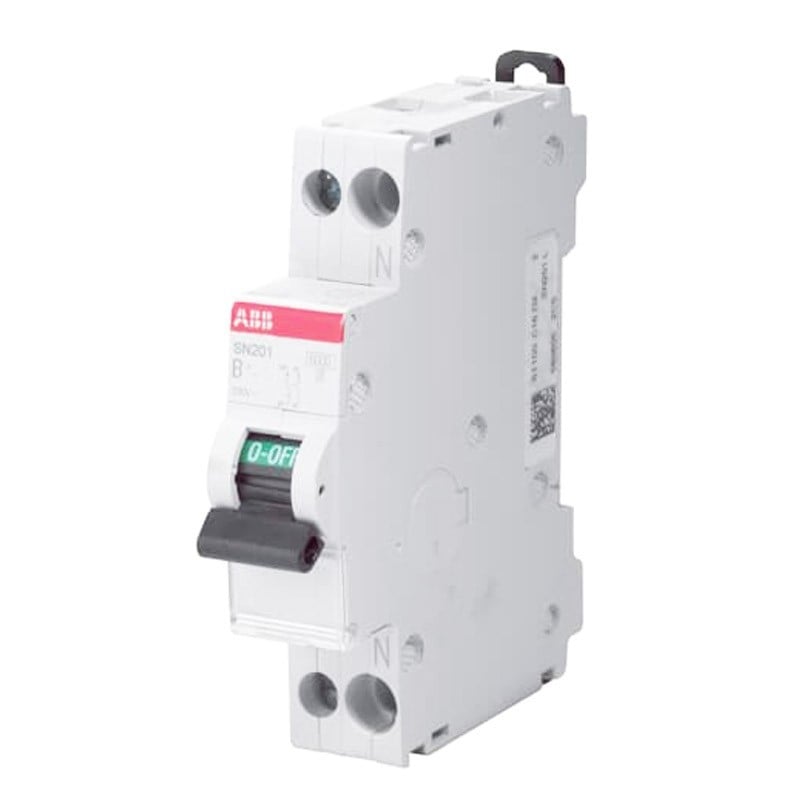 Interruttore Automatico Magnetotermico SN201 10A 1P+N 6KA C 1 Modulo - ABB SN201C10