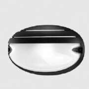 Plafoniera Lampada da parete/soffitto Chip Ovale 25/Grill E27 21W Nero - PERFORMANCE IN LIGHTING 005707