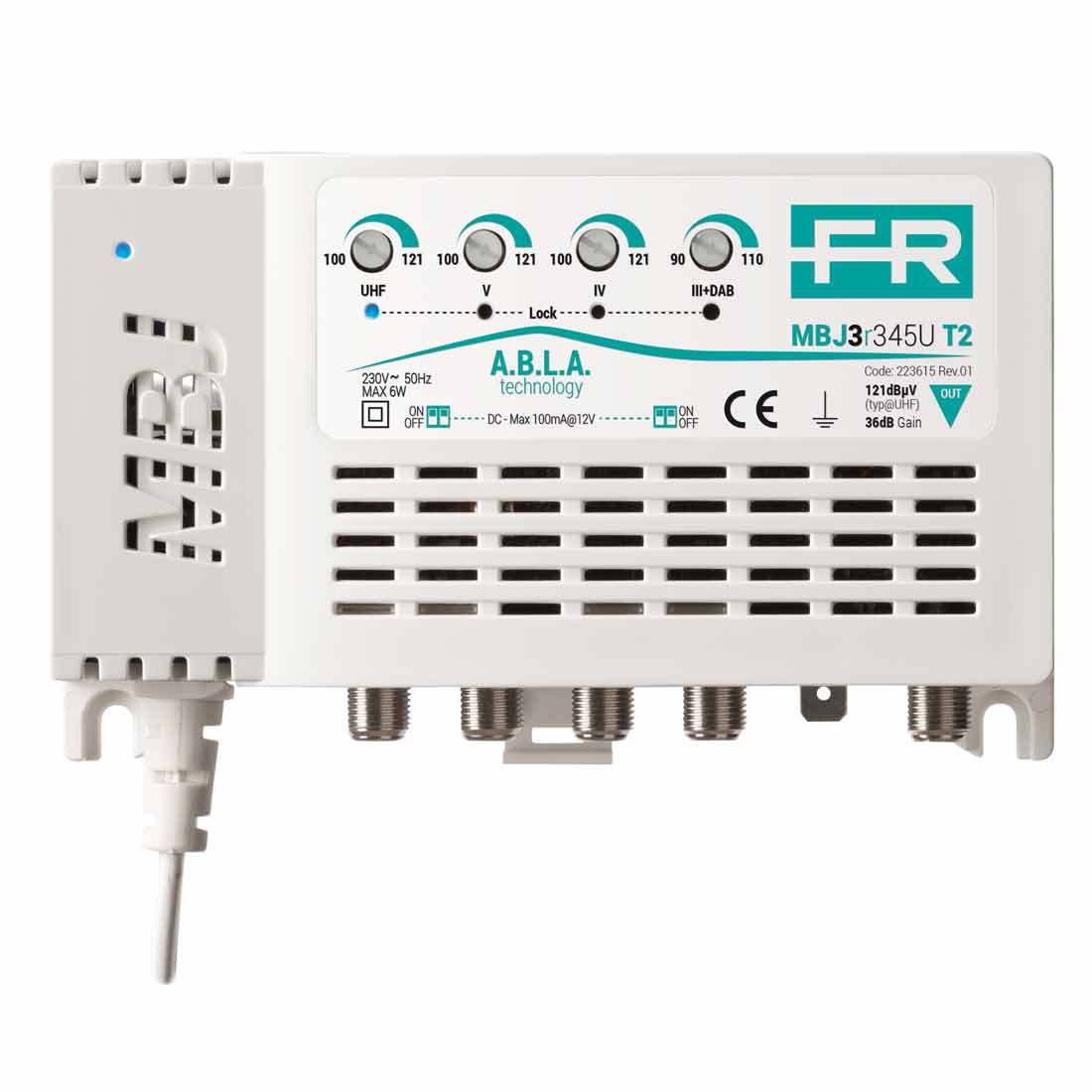 Centralino con 4 ingressi (III+DAB, IV, V, UHF) T2 - FRACARRO 223615