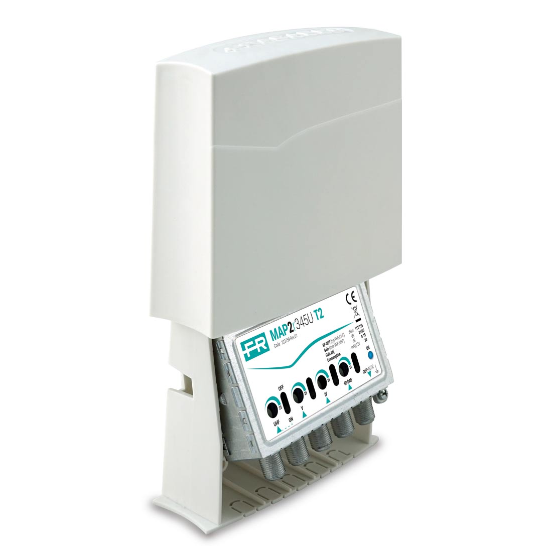 Amplificatore con 3 ingressi (III+DAB, UHF, UHF) da palo T2 - FRACARRO 223757