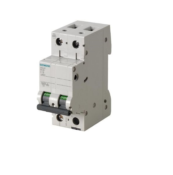 Interruttore Magnetotermico 400V 10 Ka, A 2 Poli, B, 16A 10000A - SIEMENS 5SL42166