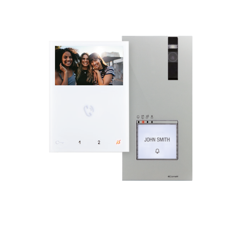 Kit Monofamiliare Videocitofonico 2 fili Simplebus, Quadra e Mini - COMELIT 8461V